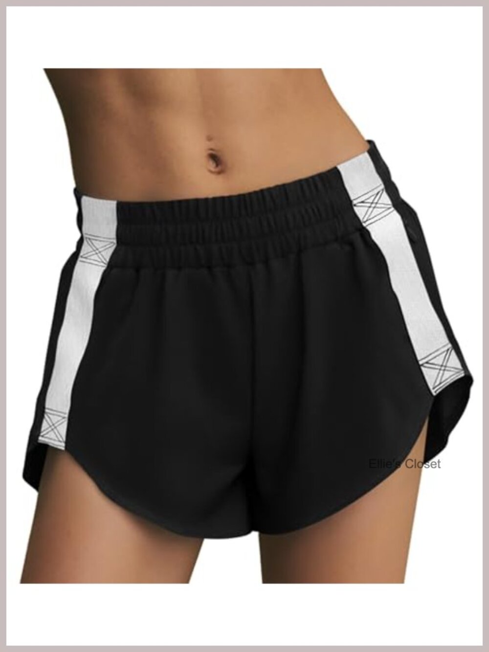 High Waisted Running Shorts with Zip Pocket, Wide Leg, Breathable
